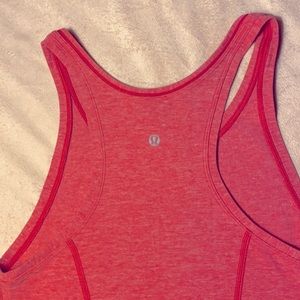Lululemon - bright pink fitted workout tank top - size 6